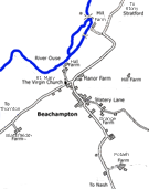 Map of the village of Beachampton, Bucks